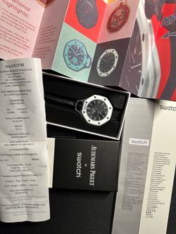 Swatch X Audemars Piguet AP Royal Pop Ocho Negro Limited Edition Full Set Brand New 100% Authenticity