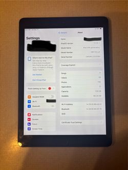 Apple iPad 6th Generation | 128GB | WiFi | Space Gray | Read Description