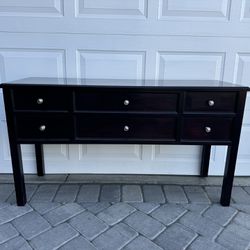 Solid Wood Entryway Console Table 