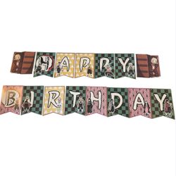 Demon Slayer Happy Birthday Banner 8in Letters Anime Party Decoration
