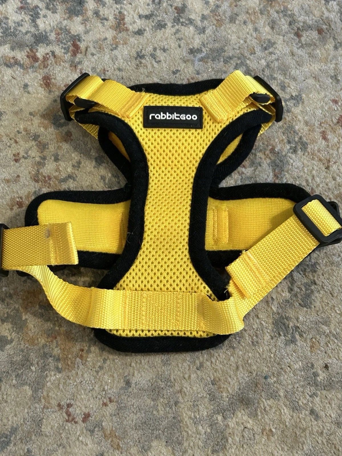 Rabbitgoo XS Yellow Black Adjustable Padded Dog Harness NWOT