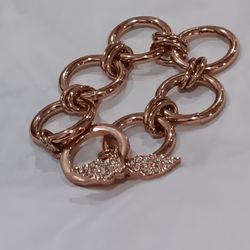 Never Worn Victoria Secret Rose Gold Tone Link Bracelet 