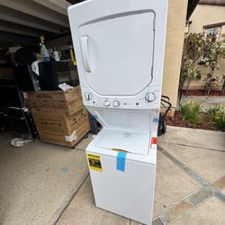 NEW GE ❤️24”❤️ELECTRIC ❤️ WASHER DRYER STACK UNIT. 6/4/25