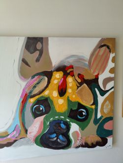 Original French Bulldog Oil Painting