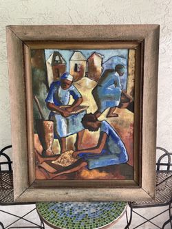 Master Haitian Artist Luckner Lazard Painting 