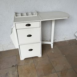 Bill Payer Desk File Cabinet Fold Down Table Wood
