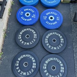 240lb Olympic Bumper Plate Set Weights 
