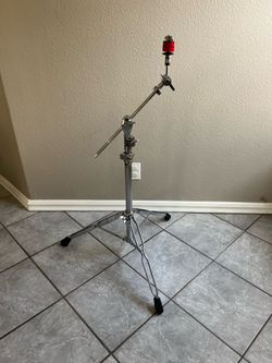 DW Drum Heavy Duty Cymbal Straight Boom Stand Red Felts