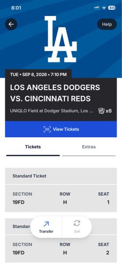 Los Angeles Dodgers Vs Cincinnati Reds Tuesday September 8th