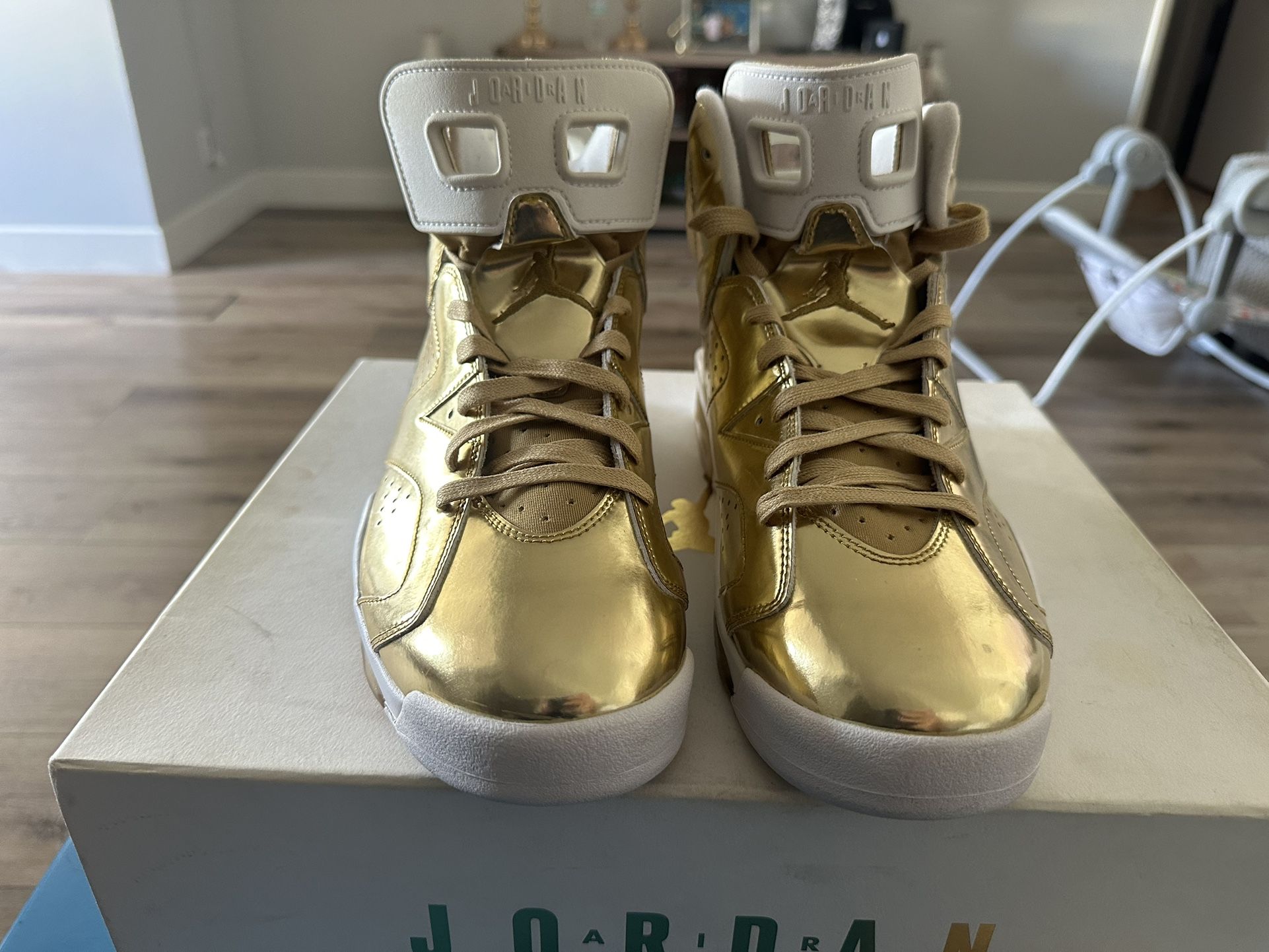 Metallic Gold Air Jordan 12 Pinnacle Gold Size 12 Air Jordan Retro
