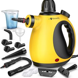 Pressurized Handheld Steam Cleaner for Home, Multi-Surface Steamer with 12 Accessories, 12.8oz Natural Steamer for Cleaning Car, Bathroom, Shower, Uph