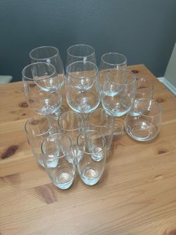 Assorted Glass Drinkware Set