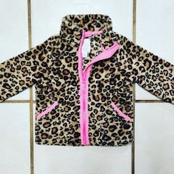 The Children's Place Cheetah Print Zip Up Jacket SZ 12-18M