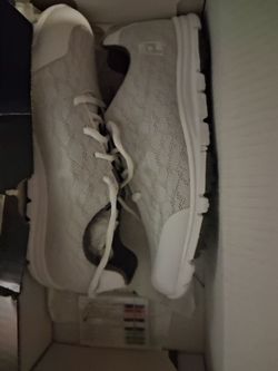 White Mesh Lace-Up Sneakers