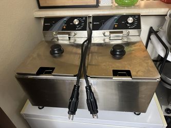 Commercial Countertop Deep Fryer – Dual Basket – Stainless Steel