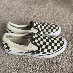 Unisex Vans Of The Wall Classic Checkered Slip On Sneakers Size 7