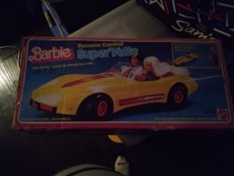 Vintage old Barbie collectibles Barbie Corvette remote control in box opened great condition serious buyer