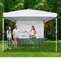 Everbilt 10 ft. x 10 ft. Commercial Instant Canopy-Pop Up Tent with Wall Panel White
