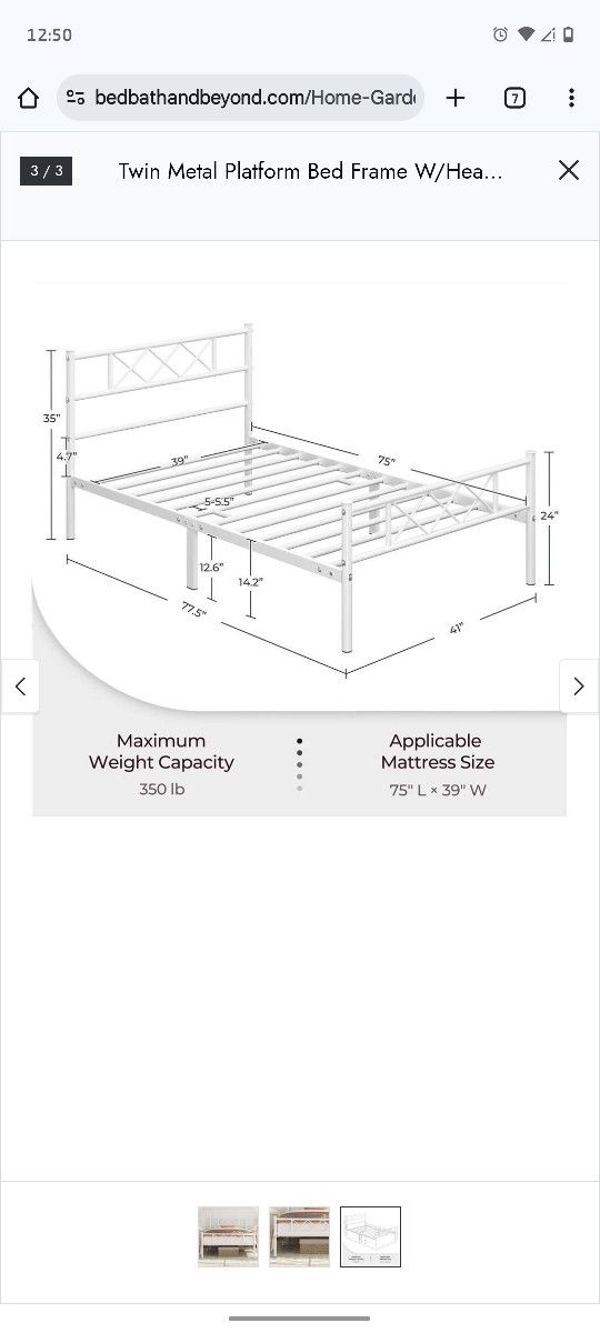 Twin Bed Frame Metal 