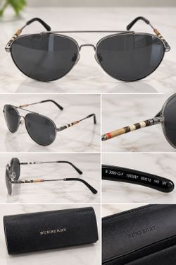 Burberry B3092-Q-F Aviator Sunglasses