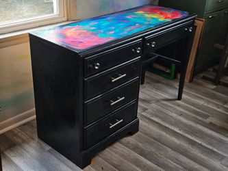Rainbow Black Writing Desk