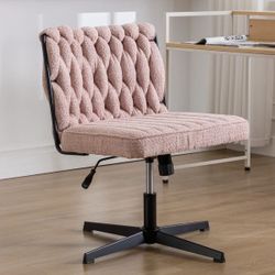 Armless Stationary Office Chair – No Wheels, Ergonomic Desk Chair