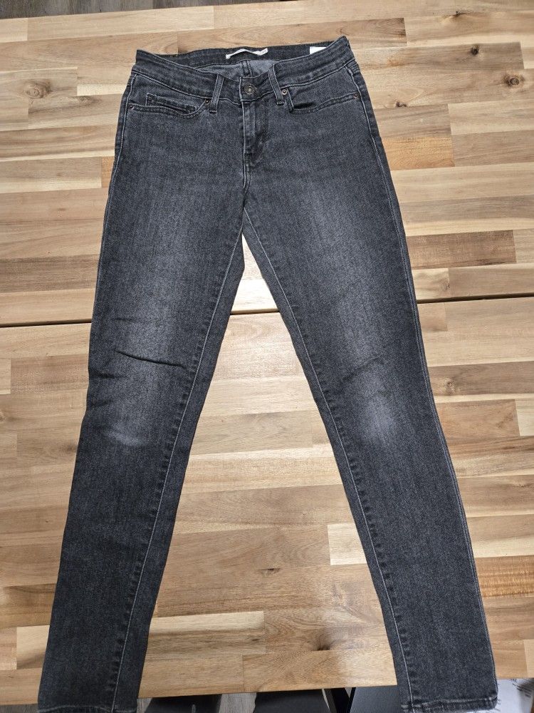 Levis Charcoal 711 Skinny Size 27