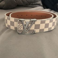 Checkered LV louis Vuitton Belt