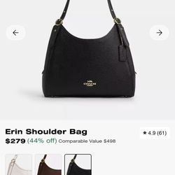 Coach Erin Shoulder Bag Black
