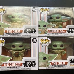 Baby Yoda/ Grogu/ The Child Funko Pops - 4 In 1 Deal