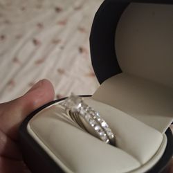 14k white gold 2 ct princess cut size 10