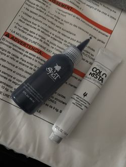 Blue splat hair dye / anti brass conditioner