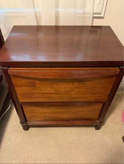 Solid wood nightstand