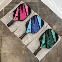 Brand New JOOLA Ben Johns Signature Pickleball Paddle Trio – Pink, Blue & Teal Set (3 Paddles)