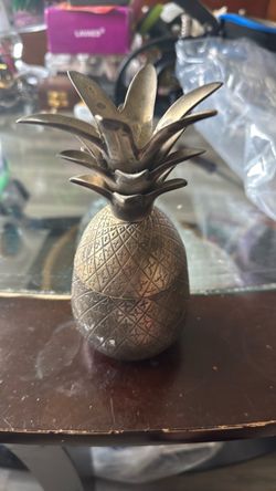 Brass Pineapple Decorative Trinket Box