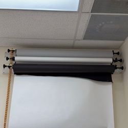 Backdrop/ Photos/ Pictures - 3 poleas 3 rollos casi nuevos de papal blanco negro y gris