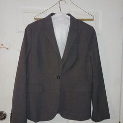 Blazer: Banana Republic Strech Grey Size 16