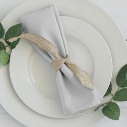 Silver Seamless Cloth Dinner Napkins