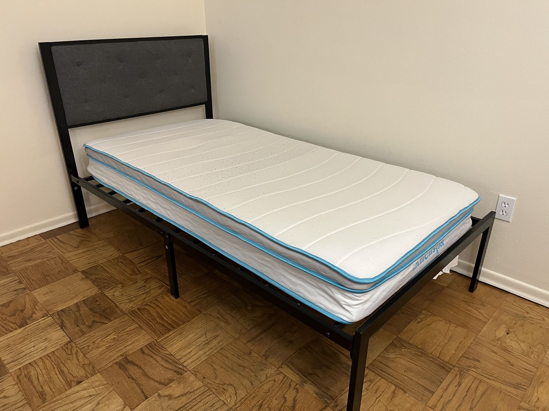 Bed frame with mattress