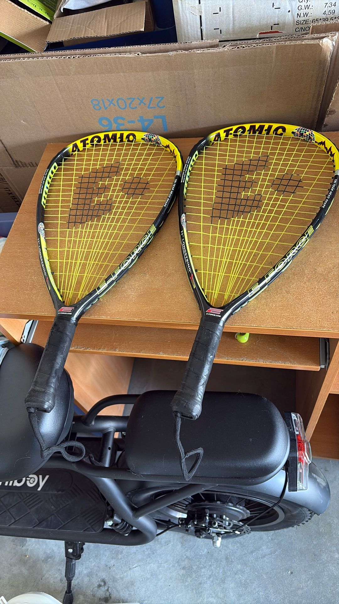E Toke Racket Pair of E-Force Atomic Racquetball Rackets – Great Condition for Sale ...