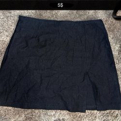 small black skirt with slit