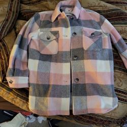 Girls Pink and Gray and White Jacket