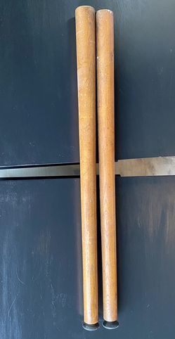 Authentic Mid Century Modern Furniture Legs (27.5”) Set of 2 They have a few scratches consistent with age and the brass could use some cleaning up Th