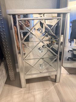 2 glass night stands