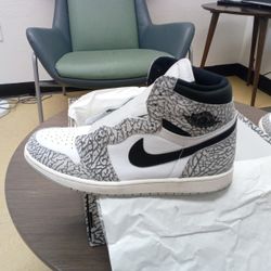 Air Jordan 1 Retro Cement/Elephant Grey High