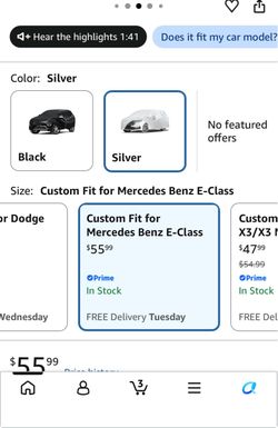 Mercedes car cover e-class