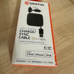 2-in-1 Travel charger USB Lightening 