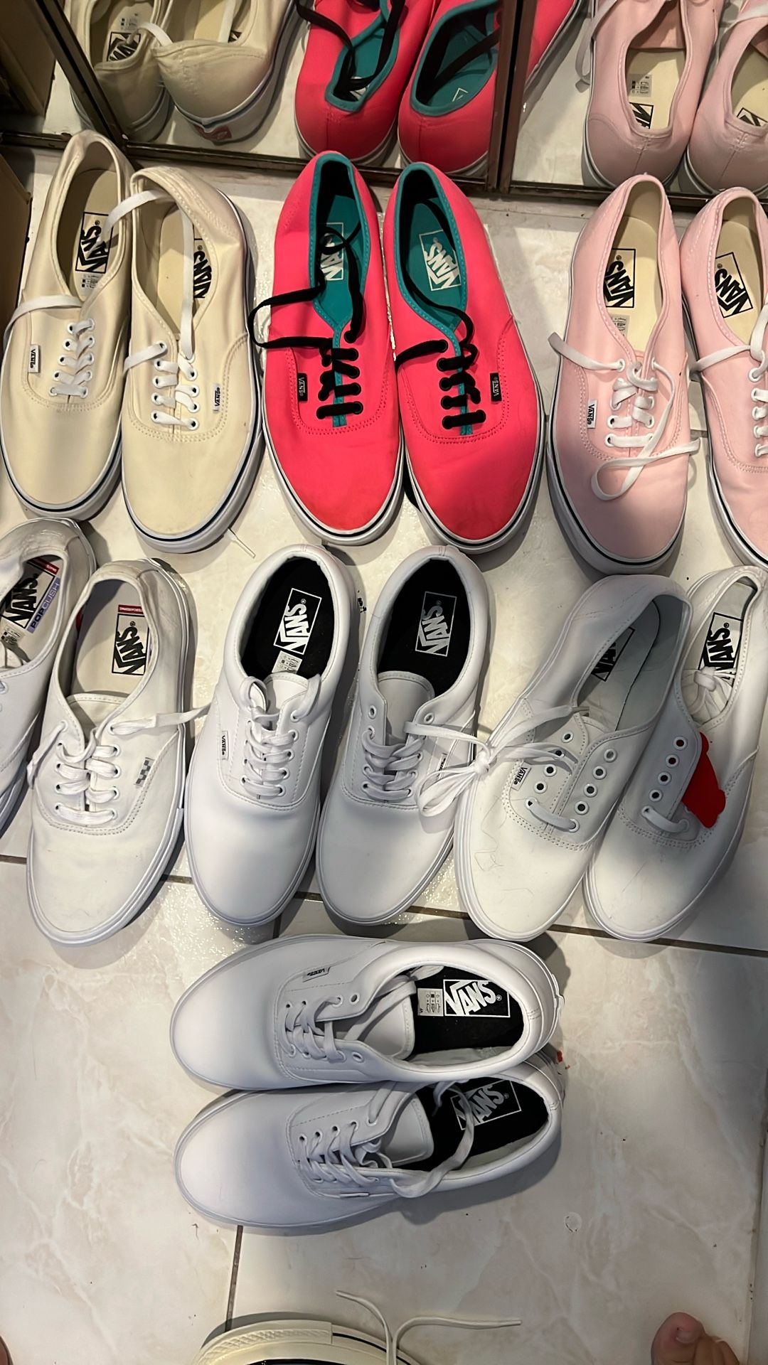 7 Pairs Of Vans Size 10.5 