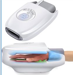 EaseZen Hand Massager Heat Compression Arthritis Carpal Tunnel Circulation White