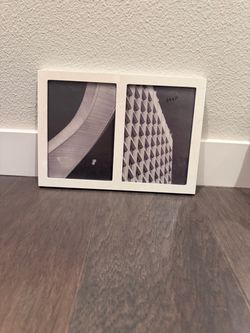 White Double 5x7 Picture Frame – Holds 2 Photos